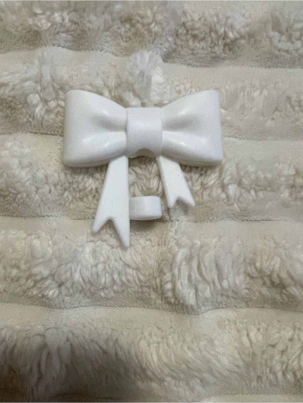 White Bow Straw Topper